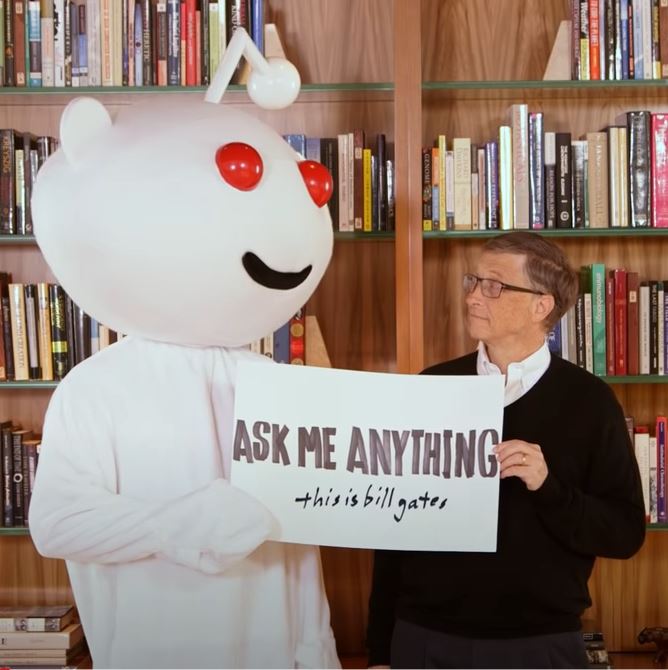 Bill Gates AMA (Ask me anything) reddit