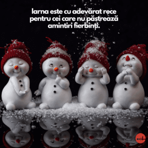 Iarna este cu adevărat rece pentru cei care nu păstrează amintiri fierbinți.